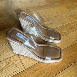 Steve Madden Mackie Clear Wedges